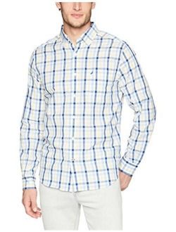 Men's Wrinkle Resistant Long Sleeve Button Front Shirt