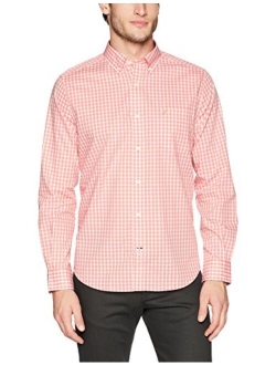 Men's Wrinkle Resistant Long Sleeve Button Front Shirt