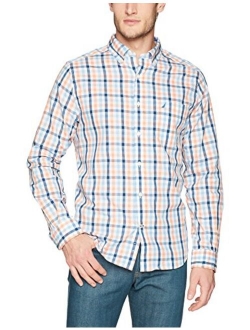 Men's Wrinkle Resistant Long Sleeve Button Front Shirt