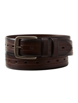 Kingsize Men's Big and Tall Stitched Leather Belt