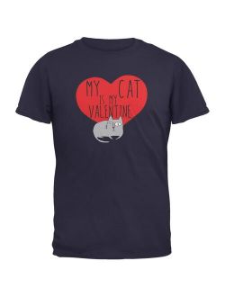 My Cat Is My Valentine Navy Youth T-Shirt