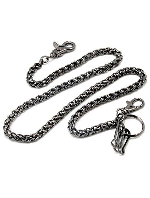 DoubleK Basic & Simple Strong Keychain Jean Wallet Chain (30") MLT CS39