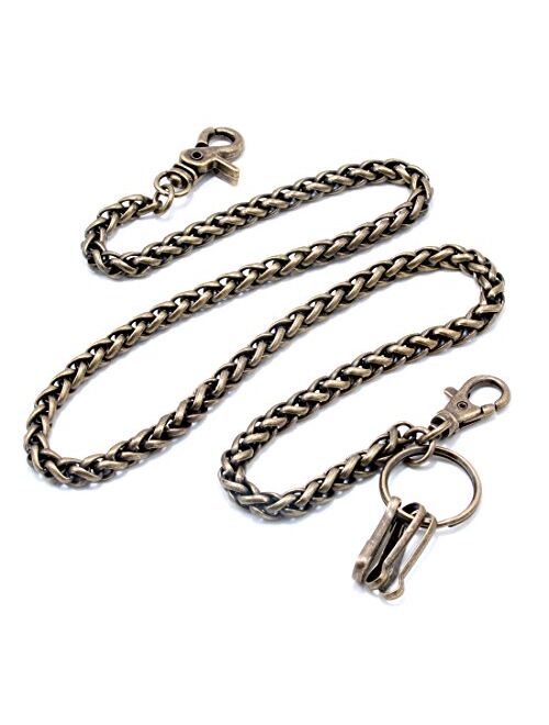 DoubleK Basic & Simple Strong Keychain Jean Wallet Chain (30") MLT CS39