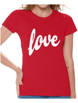 Love Shirt Love Tshirt for Women St.Valentines Day Shirt Love Gifts Valentines T shirt Women's Love T-Shirt Gift for Her Valentine Shirts for Women Birthda