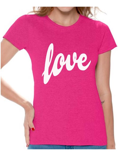 Awkward Styles Love Shirt Love Tshirt for Women St.Valentines Day Shirt Love Gifts Valentines T shirt Women's Love T-Shirt Gift for Her Valentine Shirts for Women Birthda