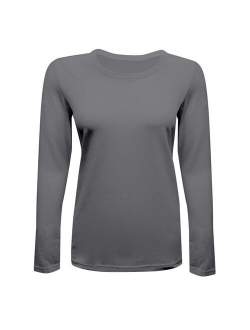 WOMENS LONG SLEEVE T SHIRT WITH SUPER-SOFT STRETCH FABRIC