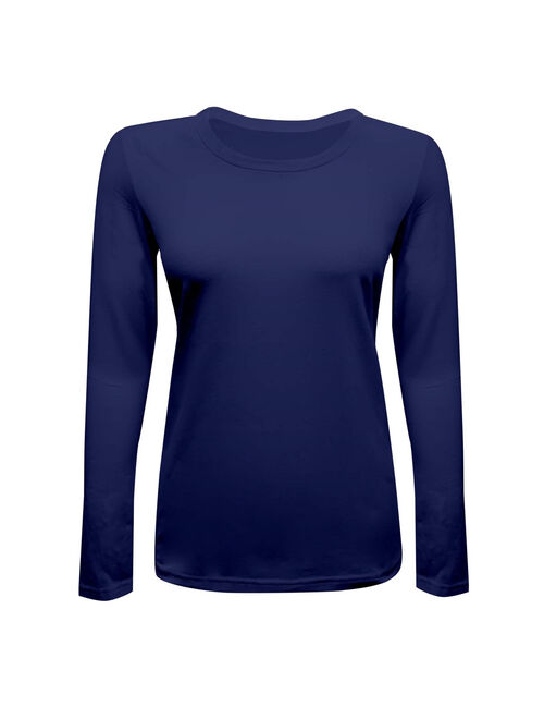 WOMENS LONG SLEEVE T SHIRT WITH SUPER-SOFT STRETCH FABRIC