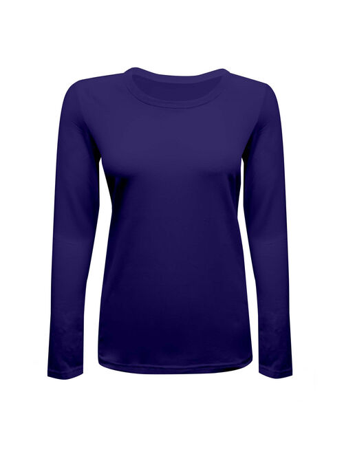 WOMENS LONG SLEEVE T SHIRT WITH SUPER-SOFT STRETCH FABRIC