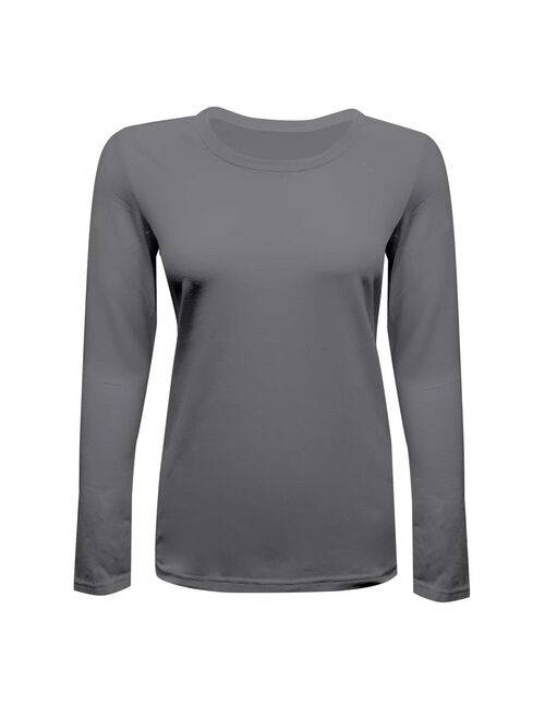 WOMENS LONG SLEEVE T SHIRT WITH SUPER-SOFT STRETCH FABRIC