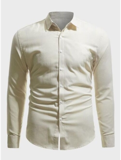 X Naz Men Button Through Oxford Shirt