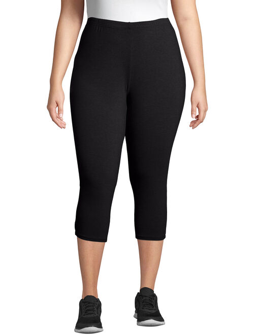 Just My Size Women's Plus Size Stretch Jersey Capri Legging