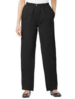 Woman Within Women's Plus Size & Petite Cotton Knit Pants