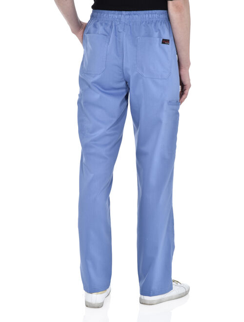 Marilyn Monroe Womens Stretch Eight-Pocket Straight Leg Scrub Cargo Pants