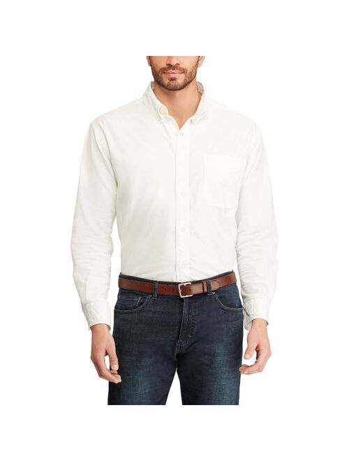 Big and Tall Chaps Solid Oxford Casual Button-Down Shirt