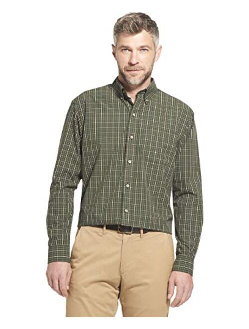 Buy Arrow 1851 Men's Hamilton Poplin Long Sleeve Button Down Plaid ...