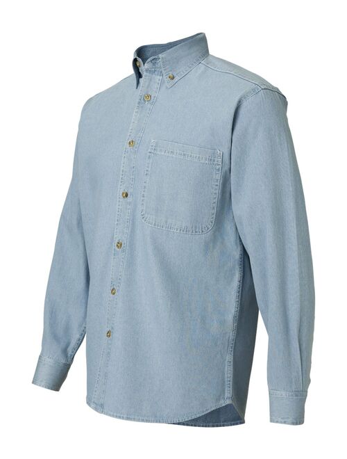 Sierra Pacific - Pink Men - Long Sleeve Denim Shirt