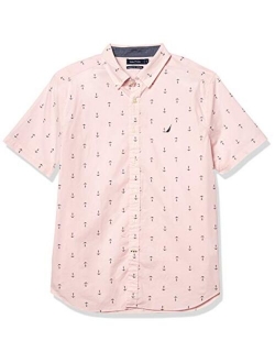 Men's Anchor Print Poplin Shirt