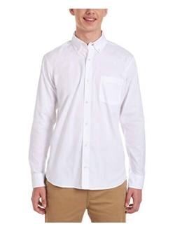 Young Men's Uniform Long Sleeve Stretch Oxford Shirt