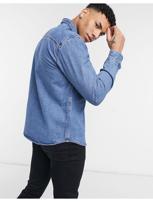 Threadbare denim shirt in blue