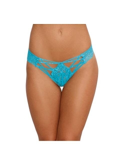 Dreamgirl Women's Lace Panty with Front Criss-Cross Detail