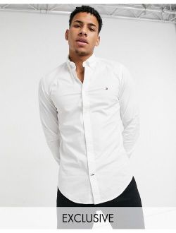 skinny fit shirt in white exclusive to Asos
