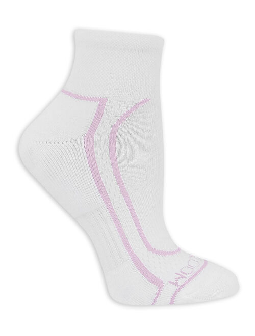 Fruit of the Loom Women's CoolZone Cotton Cushioned Crew Socks, 5-Pack