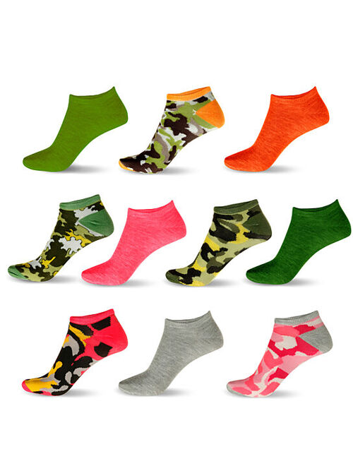 20-Pair Mystery Deal: Womens Breathable Colorful No Show Low Cut Ankle Socks