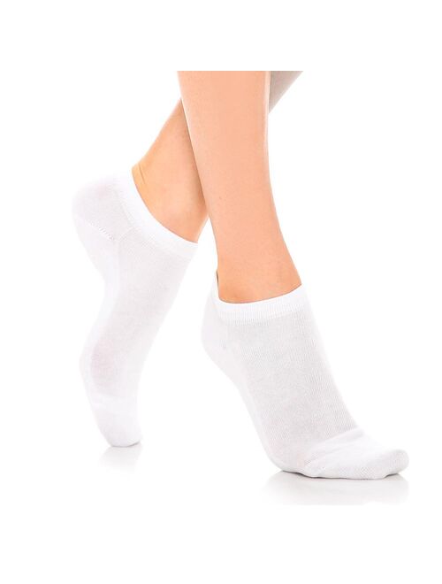 12 Pairs Womens Ankle Socks Low Cut Fit Crew Size 9-11 Sports White Footies