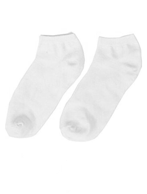 12 Pairs Womens Ankle Socks Low Cut Fit Crew Size 9-11 Sports White Footies