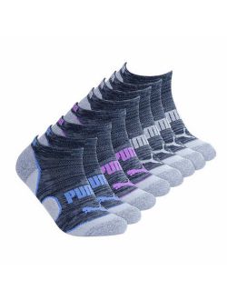 Ladies 8-pair No Show Socks Black