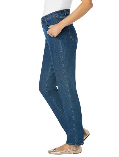 Woman Within Women's Plus Size Tall Straight Leg Stretch Jean Jean