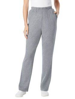 Woman Within Women's Plus Size Tall 7-Day Knit Straight Leg Pant Pant