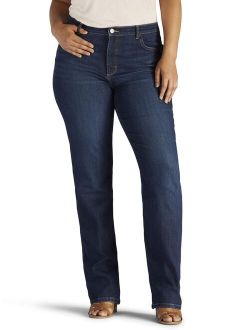 Women's Plus Size Instantly Slims Relaxed Fit Straight Leg Jean With Tummy Slimming Panel