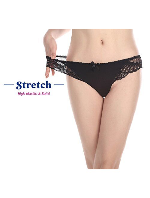 Panties Underwear Hipster Panties Sexy Lace Briefs for Women (4 Pack)