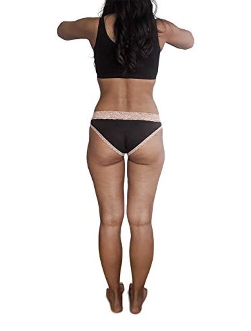 Sexy Basics Womens 12 Pack Bikini Panties Cotton-Spandex Lace Underwear/Ultra-Soft Cotton Stretch Underwear