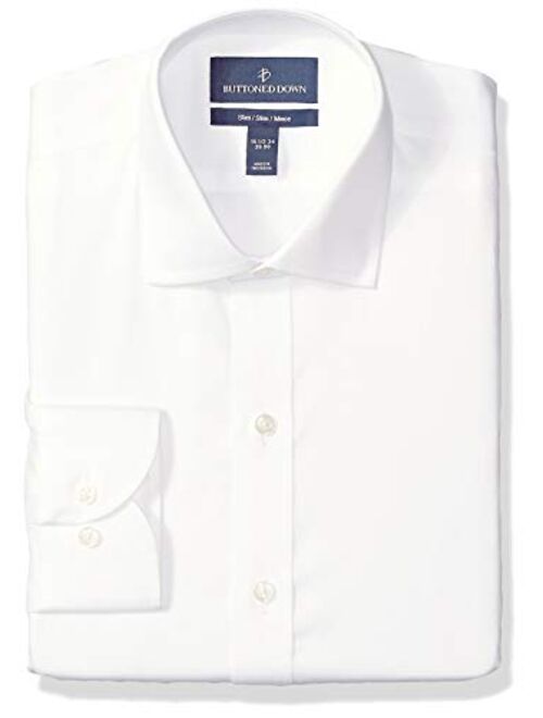 Amazon Brand - Buttoned Down Men's Classic-Fit Spread Collar Micro Twill Non-Iron Dress Shirt