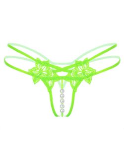 Tuscom Sexy Pendant Lady Pearl G String V-String Women Panties Low Waist Underwear GN