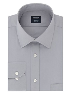 Arrow Men's Dress Shirt Regular Fit Stretch Poplin Solid