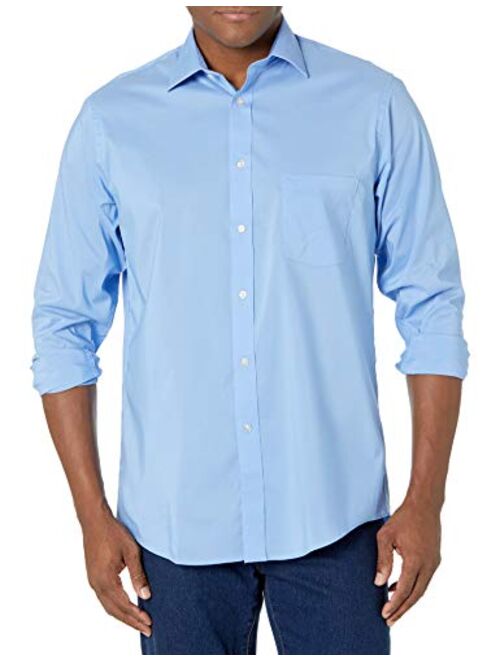 Arrow Men's Dress Shirt Regular Fit Stretch Poplin Solid