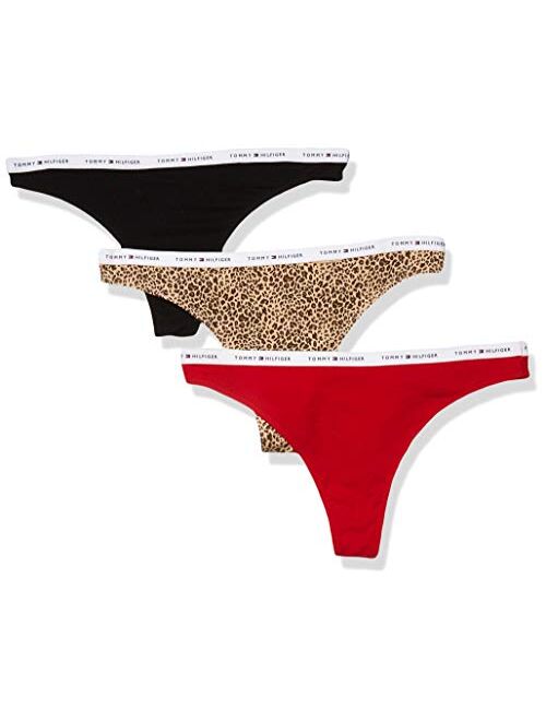 Buy Tommy Hilfiger Women's Cotton Thong Underwear Panty, Multipack online