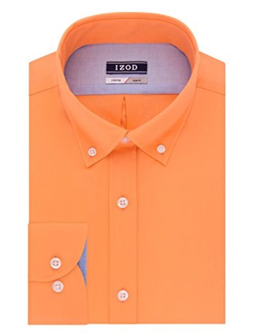 IZOD Men's Slim Fit Solid Button Down Collar Dress Shirt