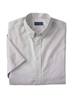 KingSize KS Signature Men's Big and Tall Wrinkle-Resistant Short-Sleeve Oxford Dress Shirt