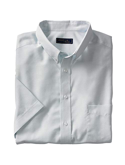 KingSize KS Signature Men's Big and Tall Wrinkle-Resistant Short-Sleeve Oxford Dress Shirt