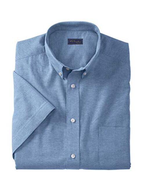 KingSize KS Signature Men's Big and Tall Wrinkle-Resistant Short-Sleeve Oxford Dress Shirt