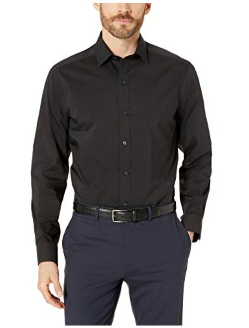 Amazon Brand - Buttoned Down Men's Tailored Fit Performance Tech Stretch Dress Shirt