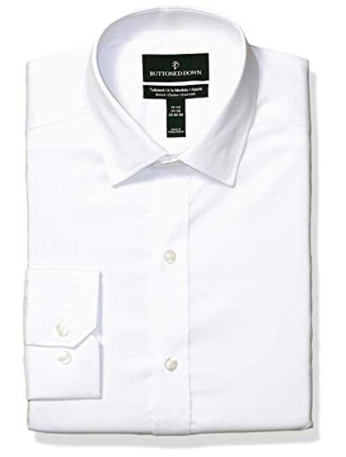 Amazon Brand - Buttoned Down Men's Tailored Fit Performance Tech Stretch Dress Shirt