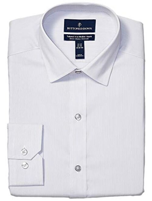 Amazon Brand - Buttoned Down Men's Tailored Fit Performance Tech Stretch Dress Shirt