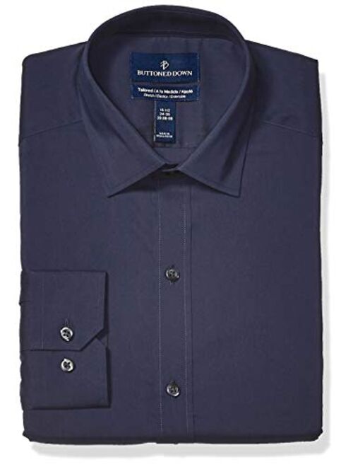 Amazon Brand - Buttoned Down Men's Tailored Fit Performance Tech Stretch Dress Shirt