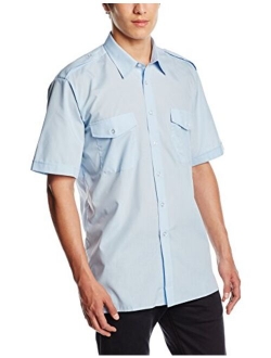 Premier Mens Short Sleeve Pilot Plain Work Shirt