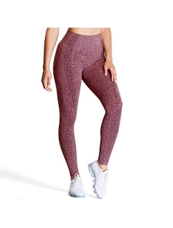 Aoxjox Women's High Waist Workout Gym Vital Seamless Leggings Yoga Pants